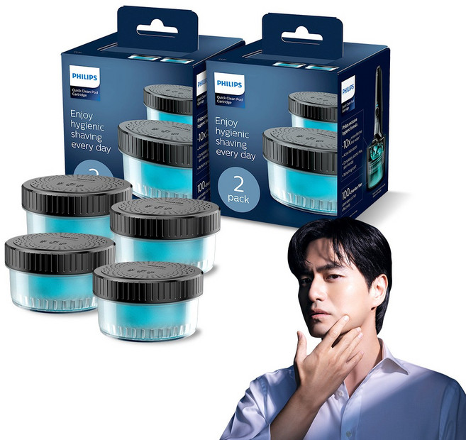 필립스 무선 클렌징 팟 세척 카트리지 세정액 2개입, 1.Cc12/51, 단색상, 2세트