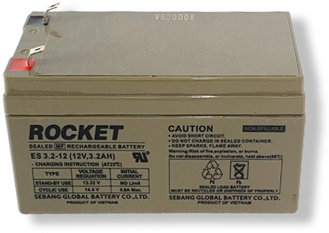 로케트배터리 ES3.2-12 (12V 3.2Ah) 산업용 UPS 전동차 밧데리, 1개