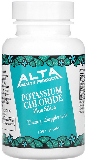 Alta Health 포타슘클로라이드 실리카 플러스 캡슐 100정 Health (알타 헬스), 1개, 100캡슐