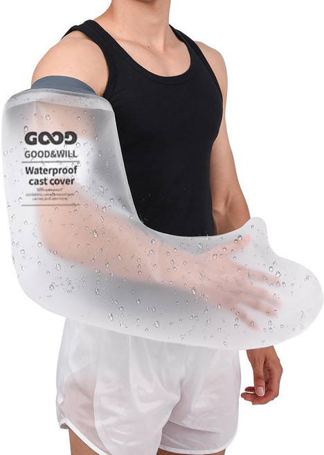 굿앤윌 깁스방수커버 네임펜, 성인용 팔 대, 1개, 투명