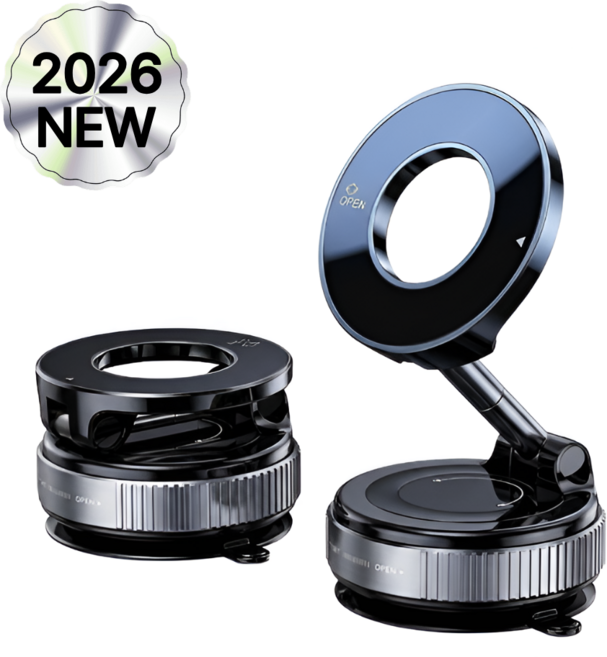 LIMPIDE 맥세이프 진공흡착 차량용 휴대폰 거치대, 블랙합금, 1개