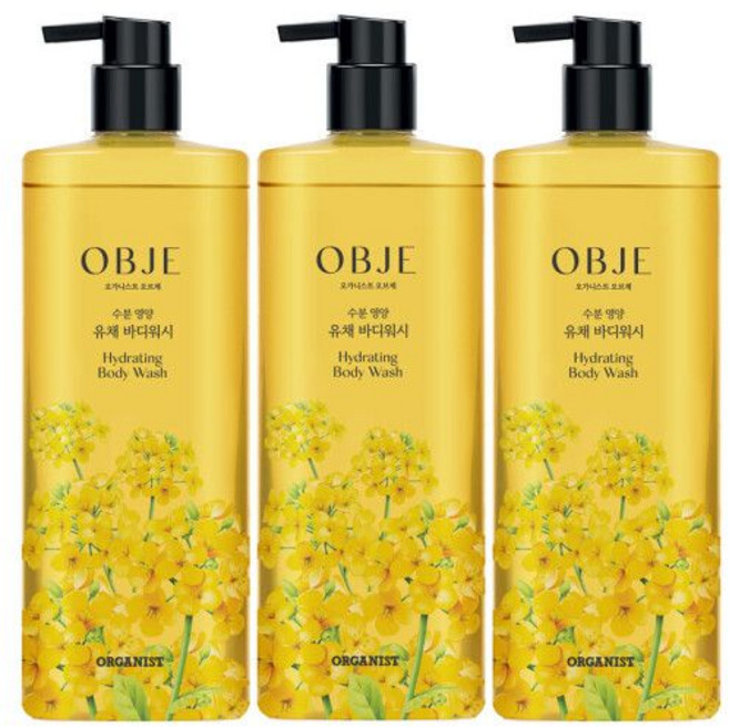 오가니스트 오브제 유채 바디워시, 오브제유채 바디워시 700ml 3개, 3개, 700ml