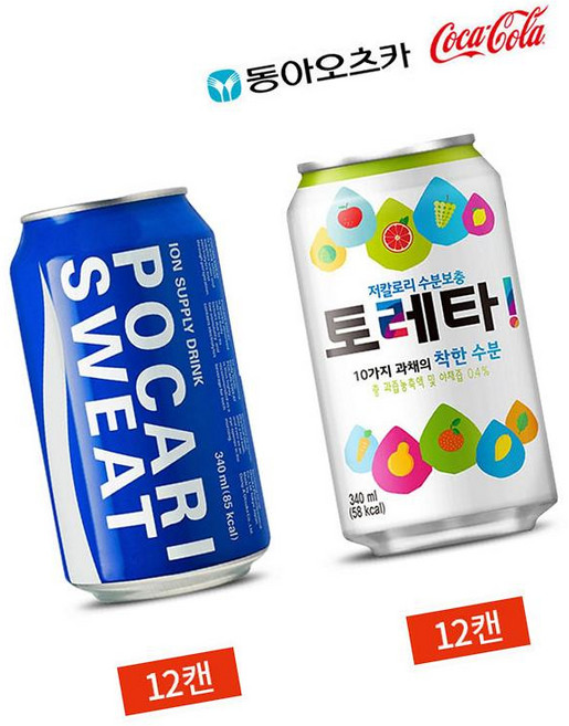 동아오츠카 이온음료 포카리스웨트 토레타 2종 340ml 24캔 세트 냉장템 파티용 업소용, 1개