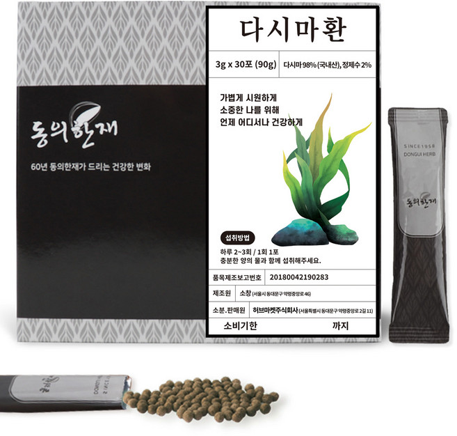 동의한재 완도 저염 다시마환 스틱, 90g, 1박스