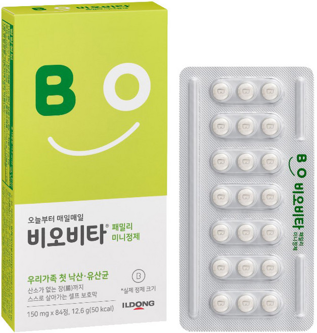 일동제약 비오비타 패밀리 유산균 낙산균 프로바이오틱스 미니정제 (1개월분), 60정, 1개