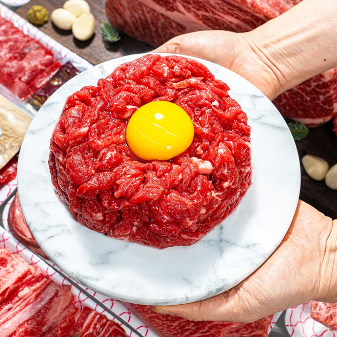 1++ 한우 냉장 육회 육사시미 소스포함 당일손질 당일발송, 180g, 1개