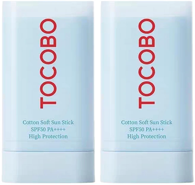 토코보 코튼 소프트 선스틱 SPF50+ PA++++, 19g, 2개 - 쿠팡