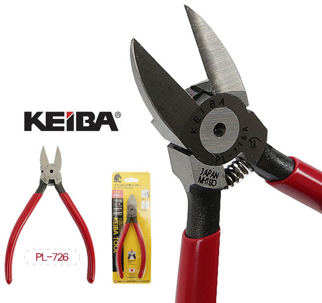 케이바 KEIBA 플라스틱 니퍼 PL-726 사출니퍼 프라모델용, 1개