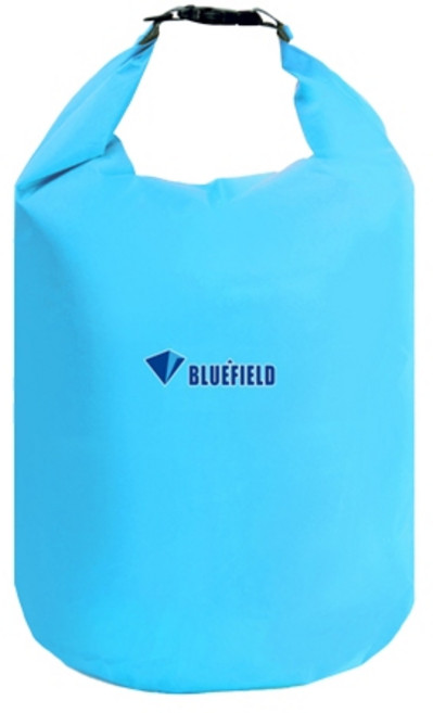 【露營中毒本鋪】 BLUEFIELD 防水包 溯溪 登山 露營 海邊 縫線壓膠不滲水, 10 L (天藍)