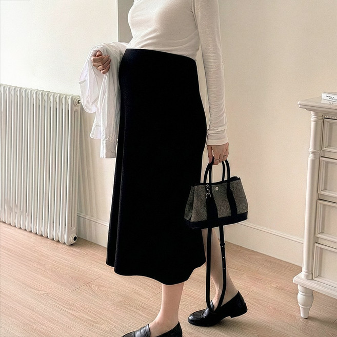 임산부 h라인 롱 스커트 봄 여름 가을 기모 겨울 임부 밴딩 h스커트 임부복 치마