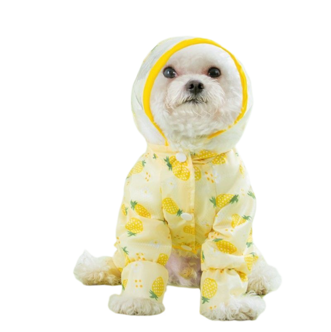 소형견 중형견 우비 반려동물 우비, 핑크딸기, 1개