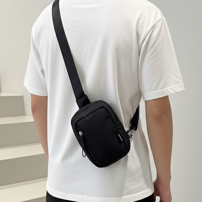 라뷰드 미니 슬링백 여행용 가벼운 크로스 남자 가방 캐쥬얼 초경량 심플 여자 폴리 런닝 힙색