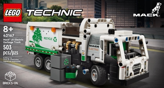 레고 테크닉 Mack® LR Electric 청소 트럭 42167, 혼합색상, 1개