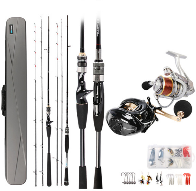 시마운트 바리오x 2탑 루어낚시대 2종세트/2in1 선상 낚시대 올카본, 바리오X 2종세트 (좌핸들)