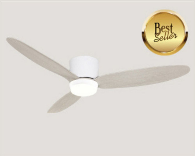 페라 BLDC 실링팬 LED 조명 거실 안방 사계절 저소음 인테리어 천장형 선풍기, 페라 R-LED 화이트우드 (132cm)