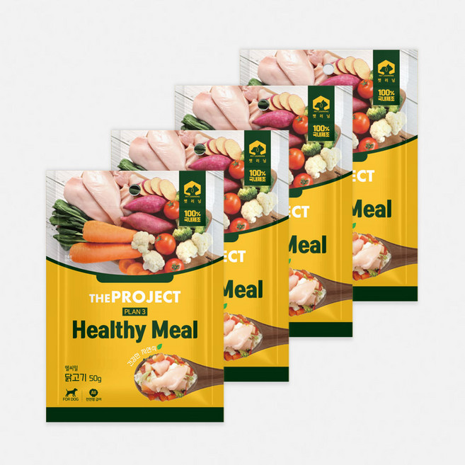 펫러닝 강아지 더프로젝트 헬씨밀 PLAN3, 50g, 4개, 닭고기