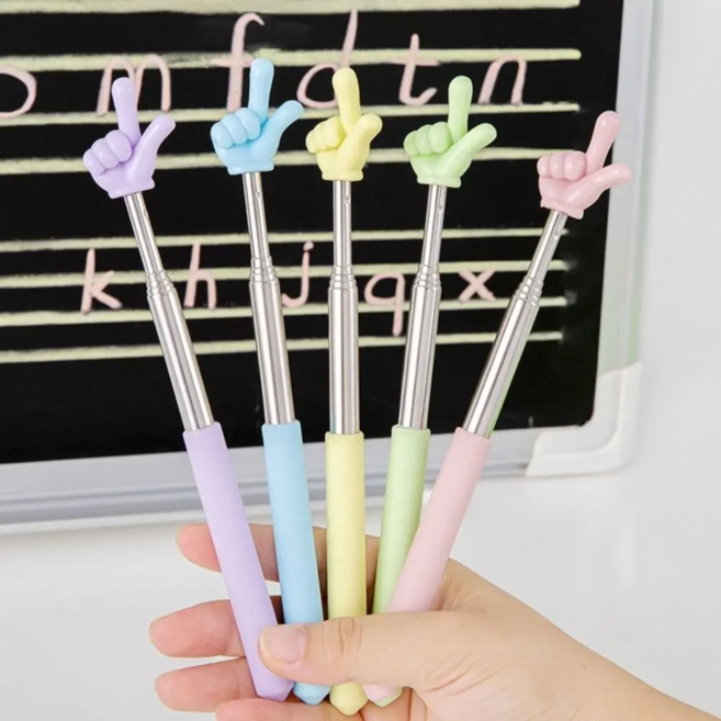 1000 접이식 손가락 지시봉 5단 길이 조절 안테나 지휘봉, 파스텔