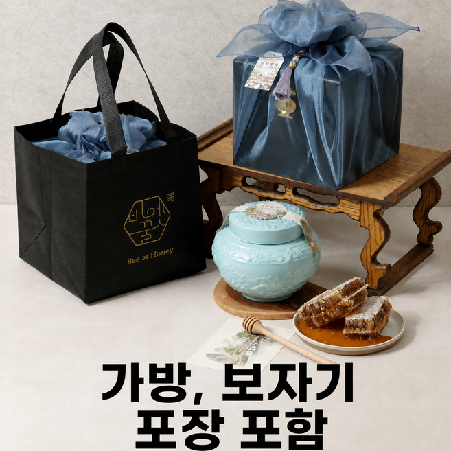 3위 - 비엣꿀 목함 도자기 벌꿀 선물세트 + 쇼핑백, 1kg, 1개