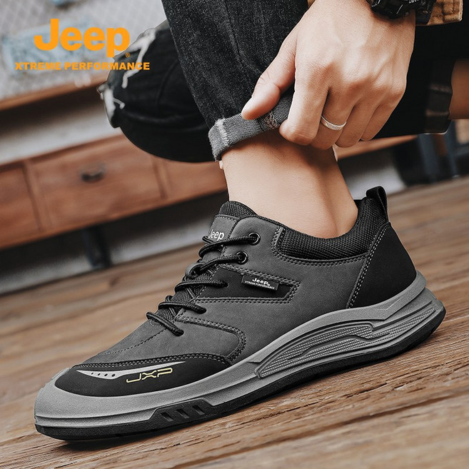 JEEP 지프 남성신발여름 야외 메쉬 하이킹 신발 통기성 얇은 비행 제직 미끄럼 방지 스포츠 및 레저 신발