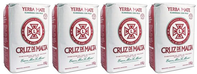 Cruz de Malta 크루즈데말타 예르바마테 4kg 아르헨티나 허브티, 1kg, 4개