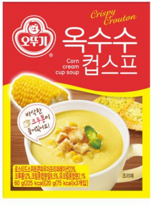 오뚜기 옥수수 컵스프, 60g, 1개
