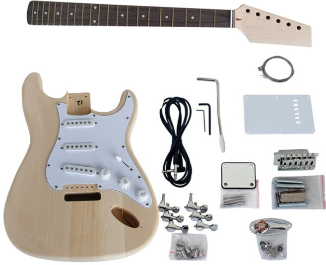 풀 세트 DIY ST TL 일렉트릭 기타 키트 베이스우드 바디 미완성 넥 모든 하드웨어, [00] 39 인치, [00] ST guitar kit