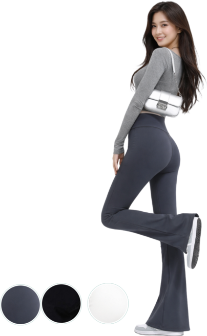 넥스트엣지 몸매가 예뻐 보이는 부츠컷 레깅스 스포츠 운동 필라테스 요가 운동복 하이웨스트 밴딩 팬츠