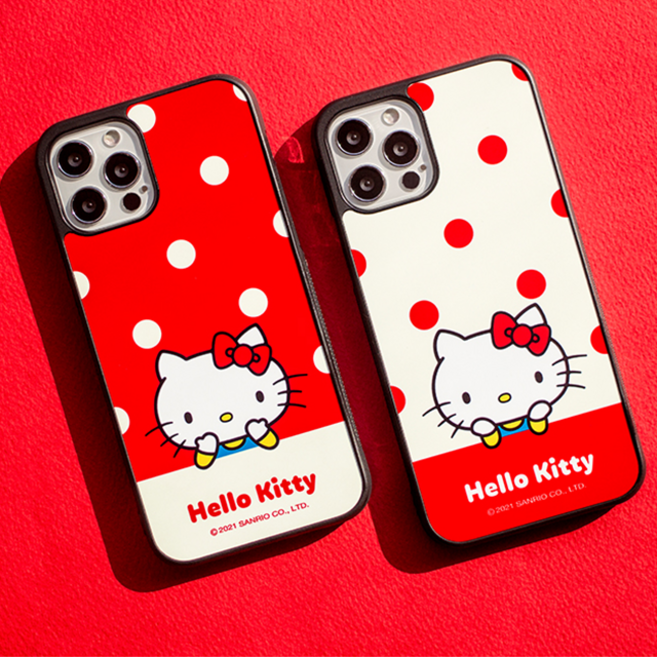 믹스더마켓 갤럭시 S21 S21울트라 헬로키티 정품 레드 도트 땡땡이 오리지널 키티 케이스 주문제작 갤럭시S20 S10 S8 S9 노트10 노트9 노트8 A31 A51 A71
