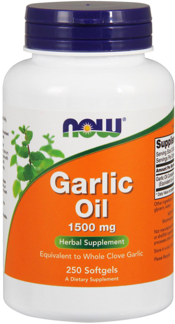 NOW Foods 大蒜精軟膠囊 1500mg, 250顆, 1罐