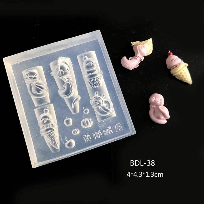 네일 템플릿 TSZS 1pc 드래곤 옥 버클 3D 케이크 금형 아트 장식 실리콘 스탬프 팬 연꽃, BDL38, 1개