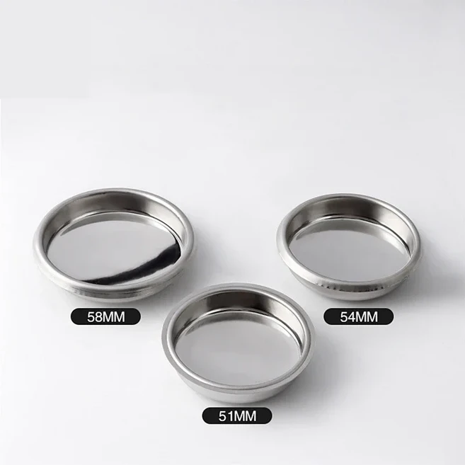 51mm53mm58mm 스테인레스 스틸 청소 블라인드 보울 커피 청소 블라인드 컵 백워시 비 다공성 필터 컵 보울, 58mm-1pc, 02 58mm-1pc