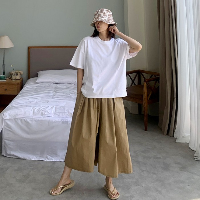 애플망고샵 여름 반팔 오버핏 기본 반팔 절개무지맨투맨