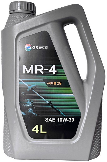 4행정 엔진오일 GS칼텍스 (소형농기계최적합모델) 점도 10W30 4L (MR-4) 대용량, 1개