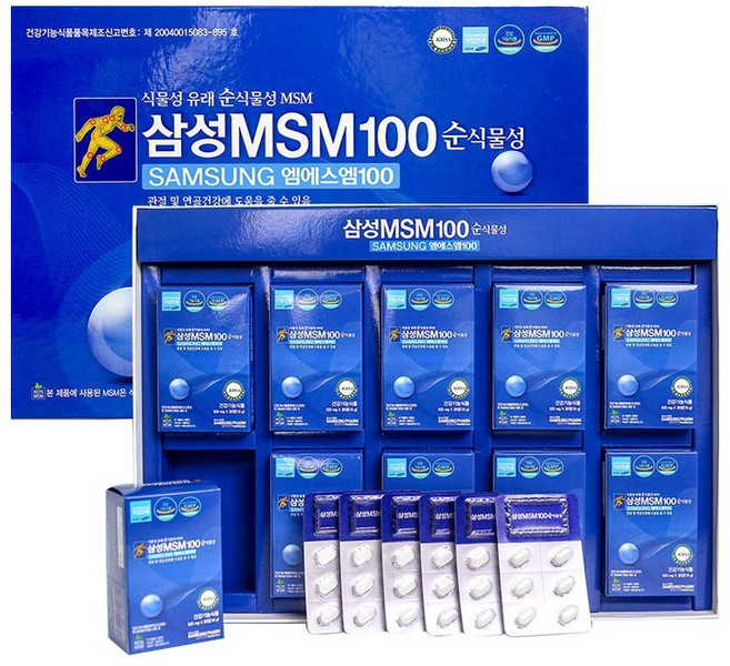 삼성제약헬스케어 삼성MSM100순식물성 유황 관절 연골 건강, 360정, 1개