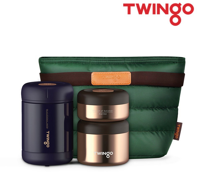 트윙고 마리노 보온죽통 도시락세트 950ml, 1개