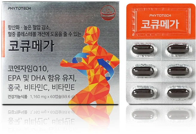 파이토테크 코큐메가 60캡슐 코엔자임 Q10, 1, 60 - 쿠팡