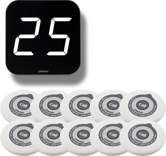 링크맨 콜벨 무선 호출벨 세트 병원 요양원 학교 비상벨, 호출벨 1개 구성