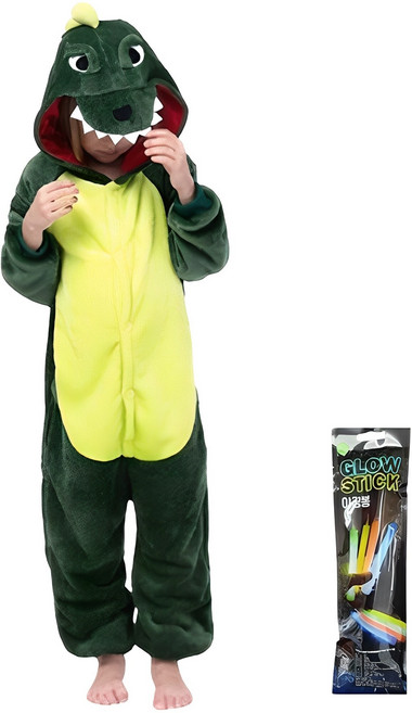 유니엔젤 공룡 동물잠옷 + 야광봉 세트