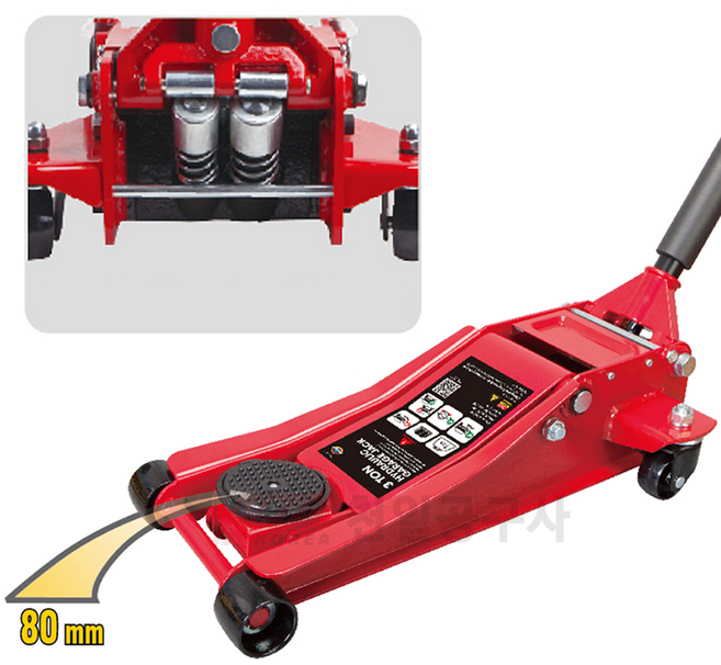 3톤 가래지 작기 (저상/더블실린더) TZ830036 잭 천일공구사 가레지작기 자동차공구, 1개