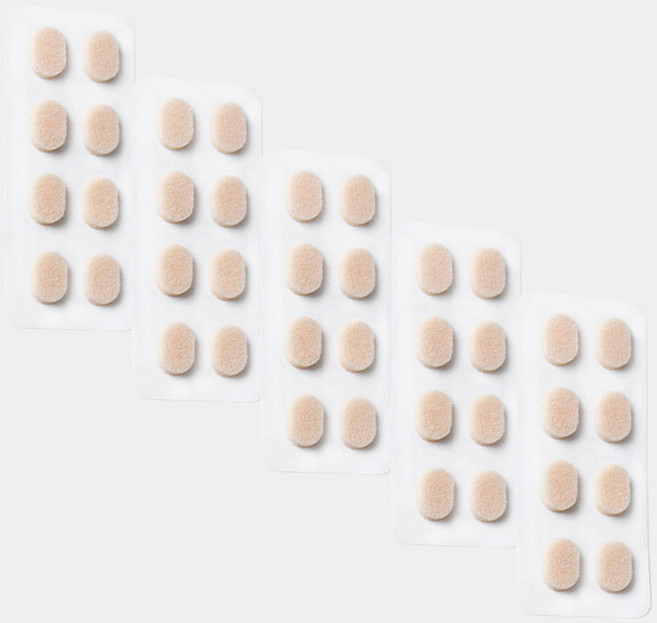 스펀지 코패드 안경 흘러내림 미끄럼 방지 간편한 스티커형 논슬립 보조 코받침 40매 (20회분)