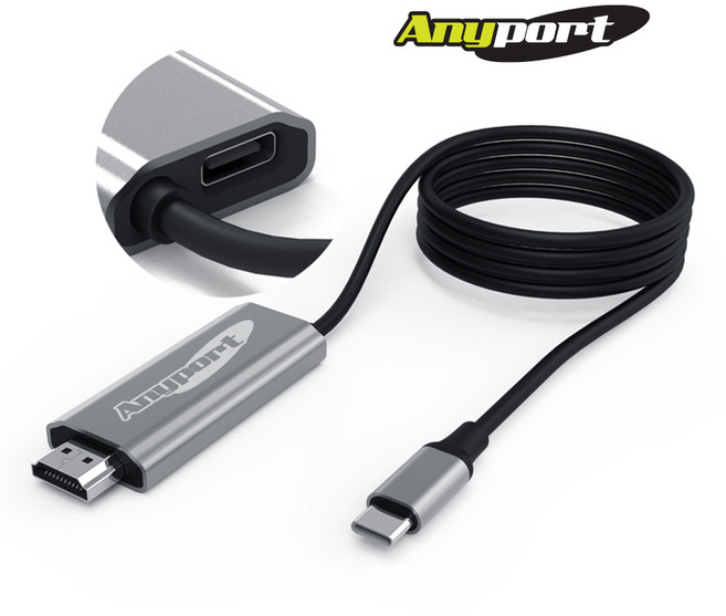 C to HDMI 4K TV연결 DEX 미러링 케이블 PD 55W, 1개