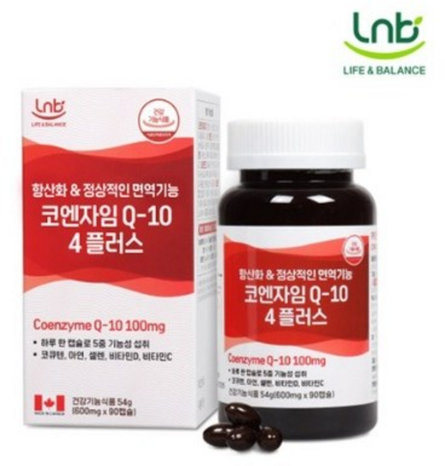코엔자임Q10 4플러스 코엔자임큐텐 90캡슐 코큐텐, 1개, 600mg, 90정