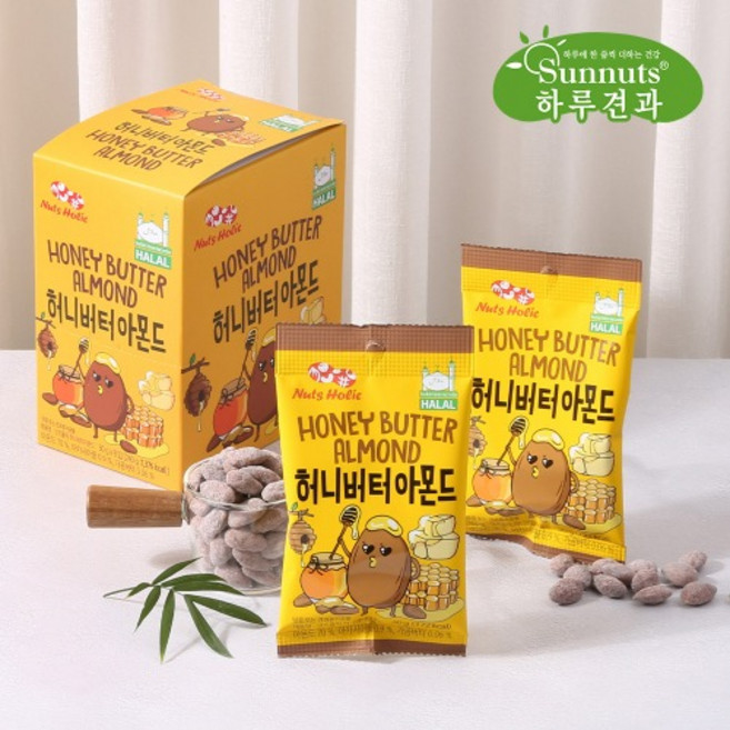하루견과 넛츠홀릭 HALAL 허니버터아몬드 할랄 30gx8개입, 8개, 30g