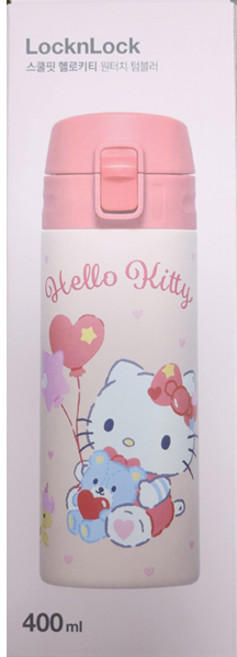 락앤락 뉴스쿨핏 산리오캐릭터즈 원터치 텀블러, 헬로키티, 400ml, 1개