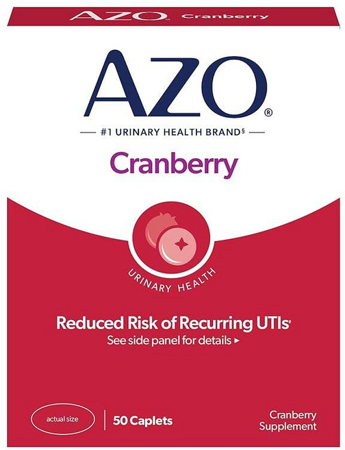 AZO 크랜베리 요로 건강 보충제 1회 분량 = 크랜베리 주스 1잔 무설탕 크랜베리 알약 50개, 1개, 50정