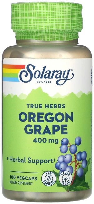 Solaray True Herbs 오리건 포도 400mg 베지 캡슐 100정, SolarayTrueHerbs오리건포도400mg베지캡슐, 1개 - 쿠팡