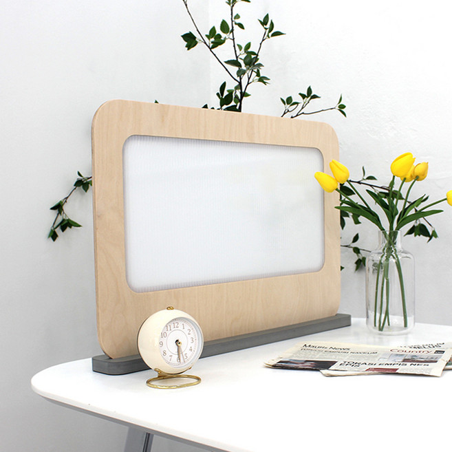 고야 에센 자작원목 책상파티션 600 공부방 사무실 칸막이 집중공간 인테리어, 화이트