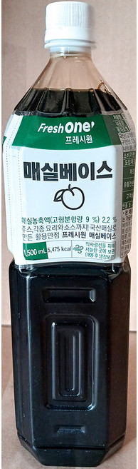 프레시원 매실베이스(1.5L 6배희석 매실농축액), 본상품선택, 1.5L
