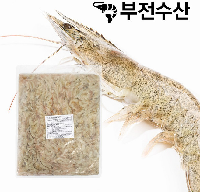 부전수산 냉동 신선한 자연산 민물새우 2kg (400g x 5팩) 생새우 새우깡 민물새우깡 새우탕 민물새우탕 육수재료 해장국재료, 5개, 400g