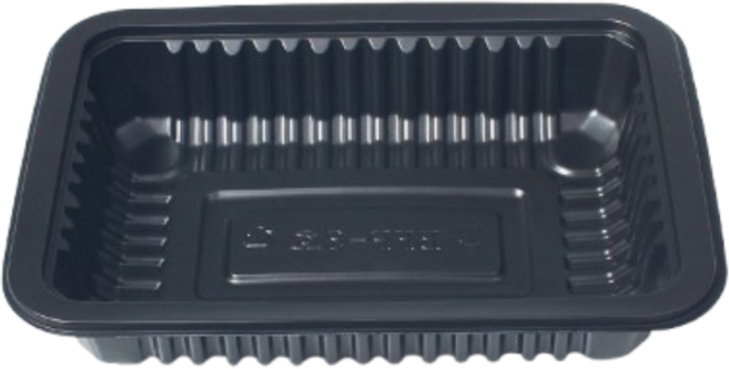 PP 실링용기 BF 191440 (3호) 블랙 100개-소분 일회용 배달 포장용기, 1개, 100개